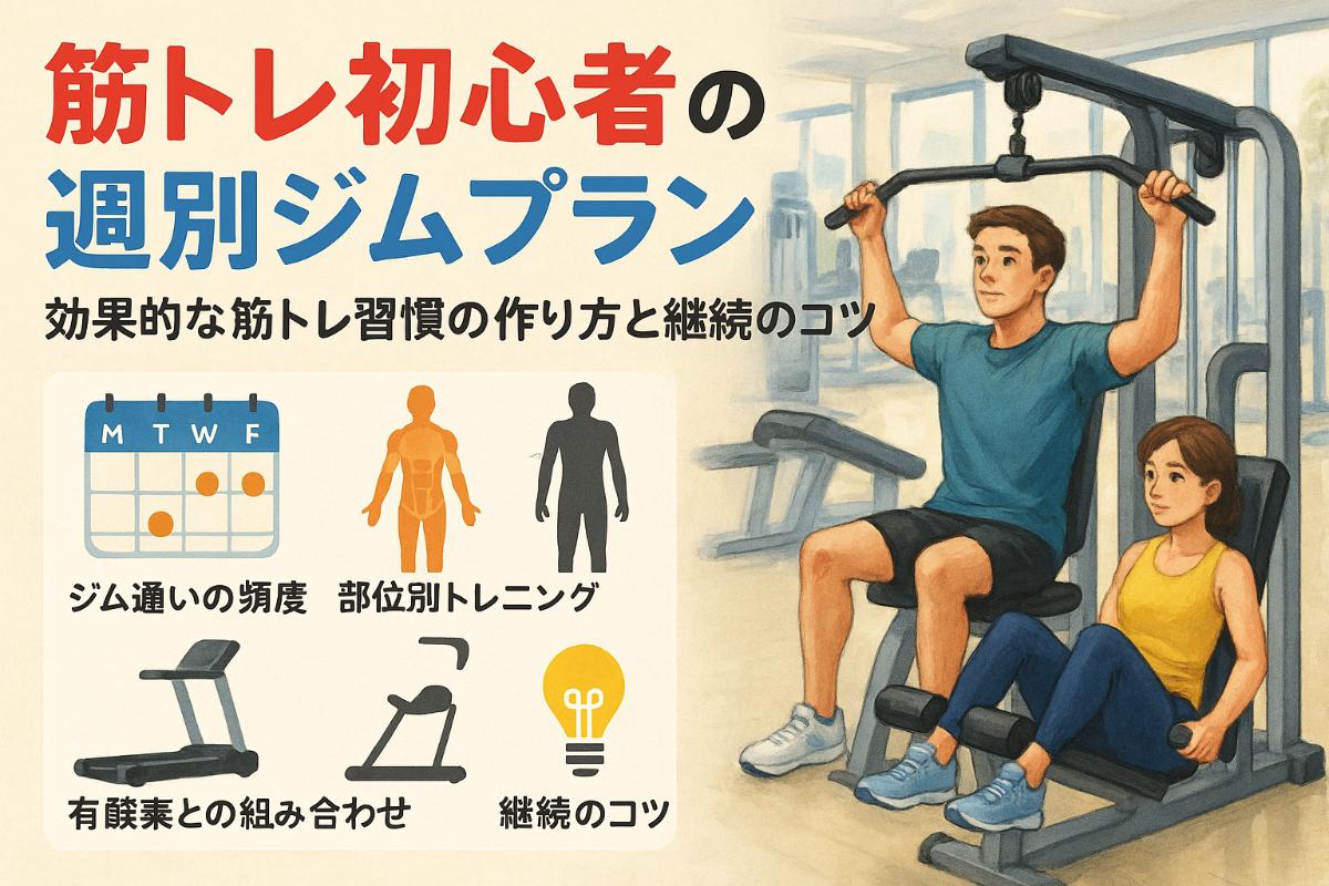 筋トレ初心者がメニューをジムで始めるなら効果的な週別プランと継続の 