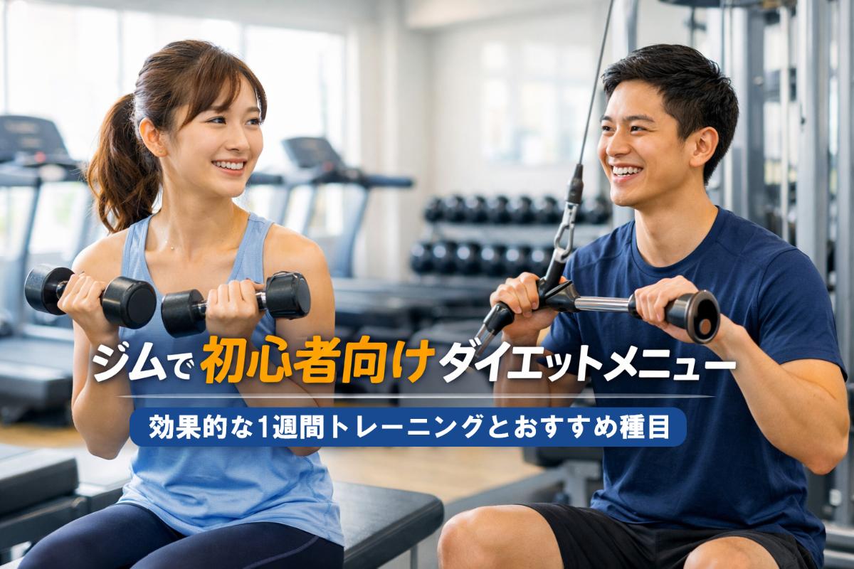 ジムでダイエットメニューの初心者向け完全解説｜効果的な1週間 