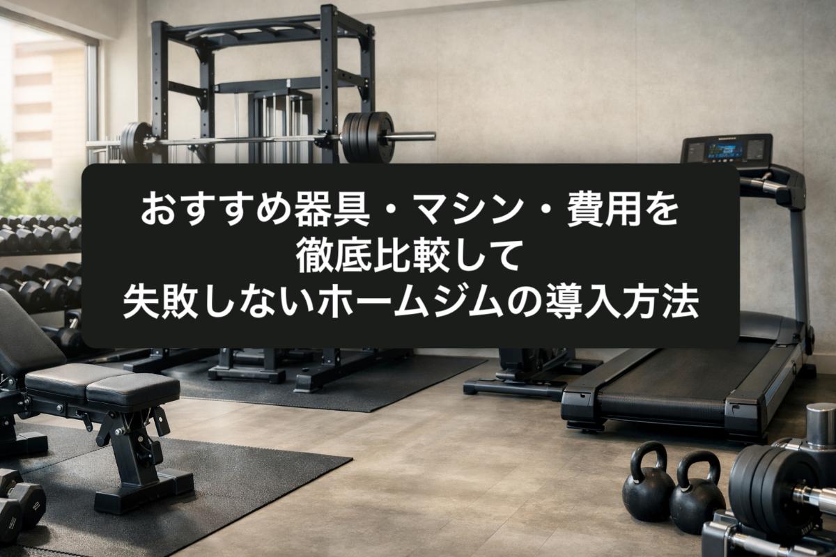 おすすめ器具・マシン・費用を徹底比較して失敗しないホームジムの導入方法